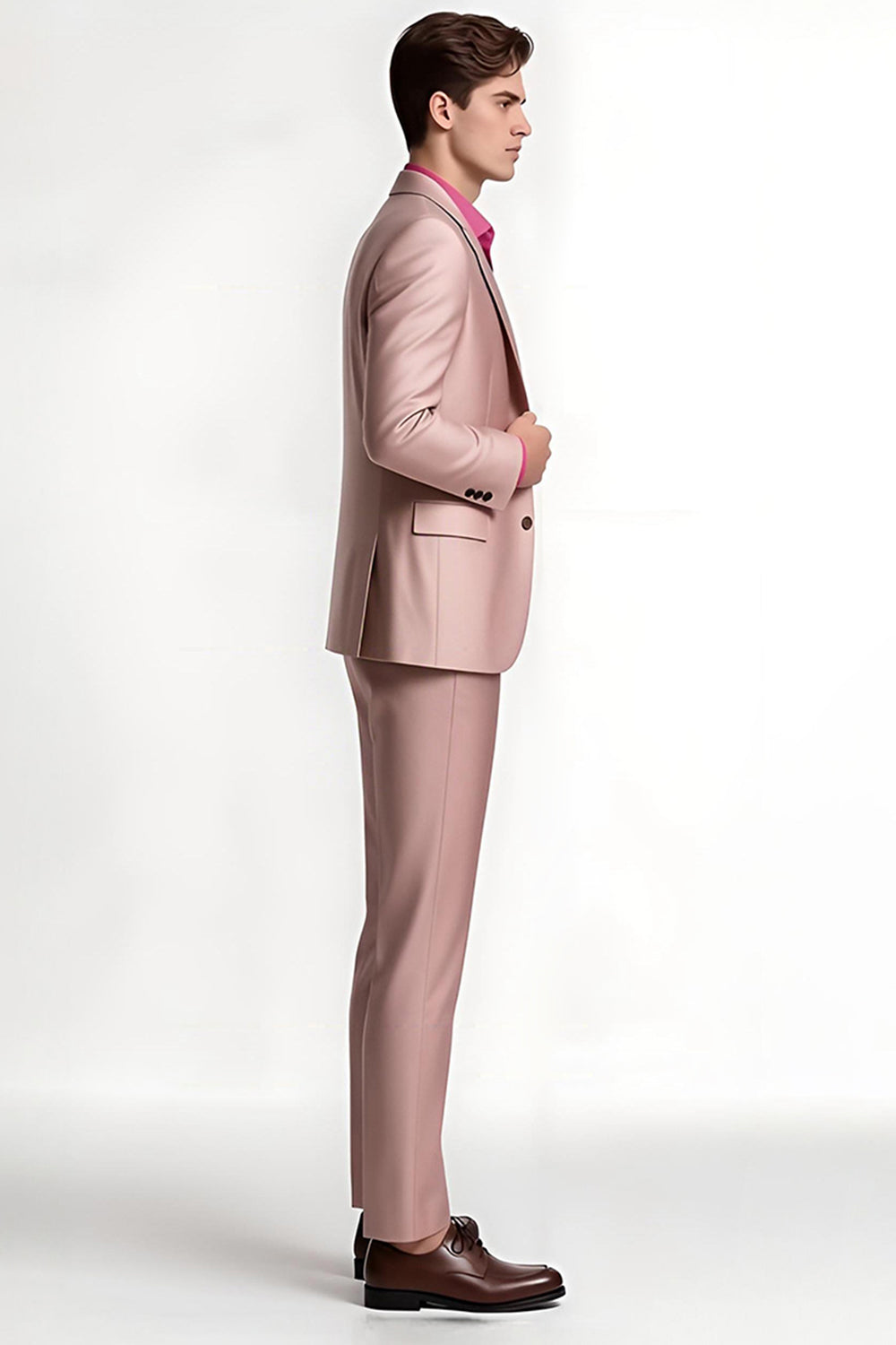 Blush Notched Lapel 2 Piece Men's Prom Suits