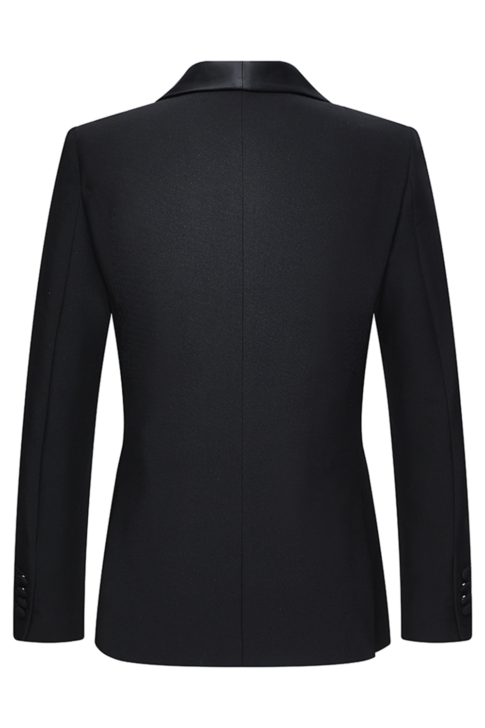 3 Piece Shawl Lapel One Button Black Men's Suits