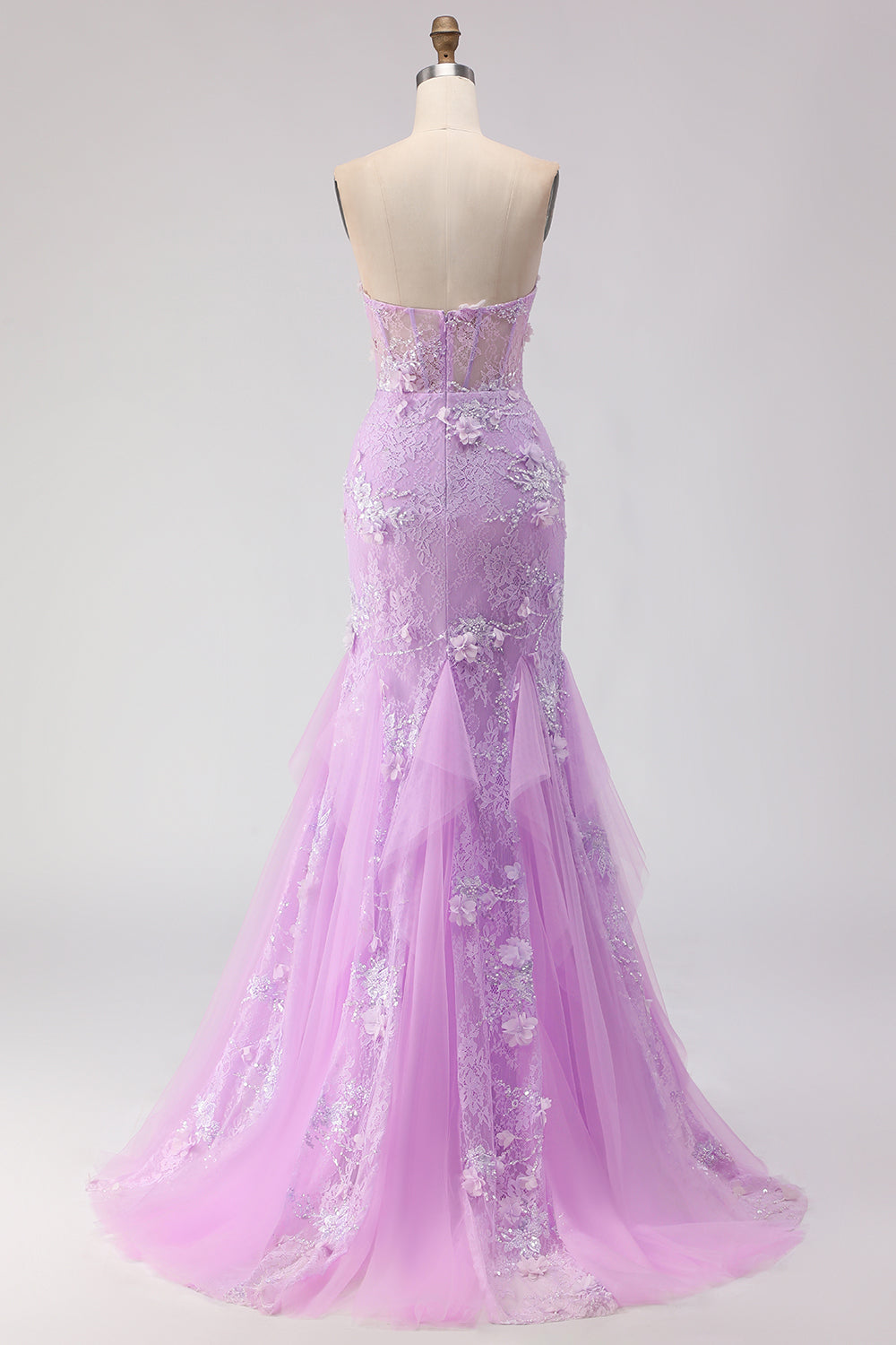 Robe de bal longue sirène corset en dentelle jaune bustier avec perles