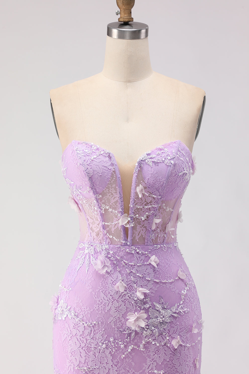 Robe de bal longue sirène corset en dentelle jaune bustier avec perles