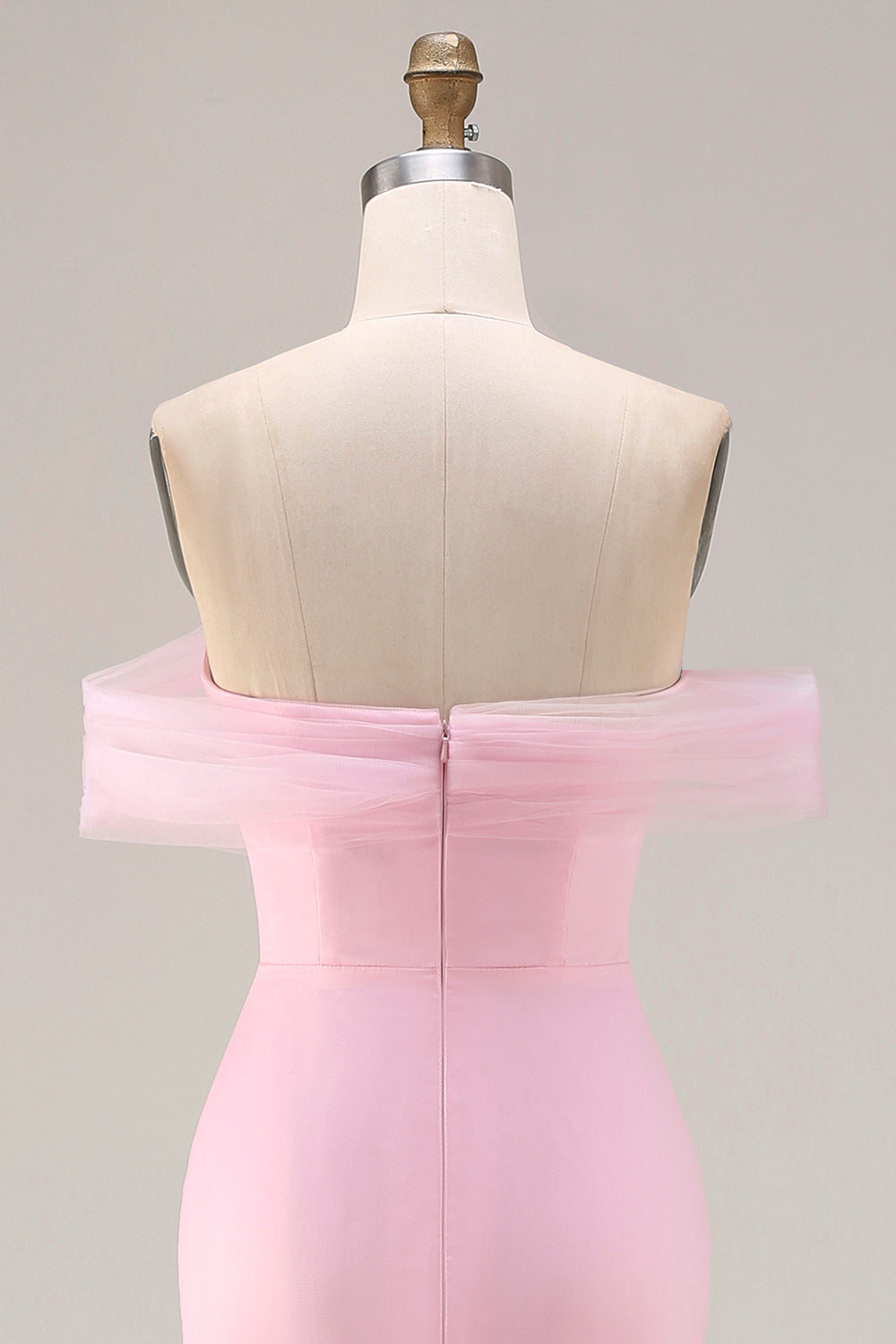 Robe de bal sirène rose à fleurs 3D épaules dénudées