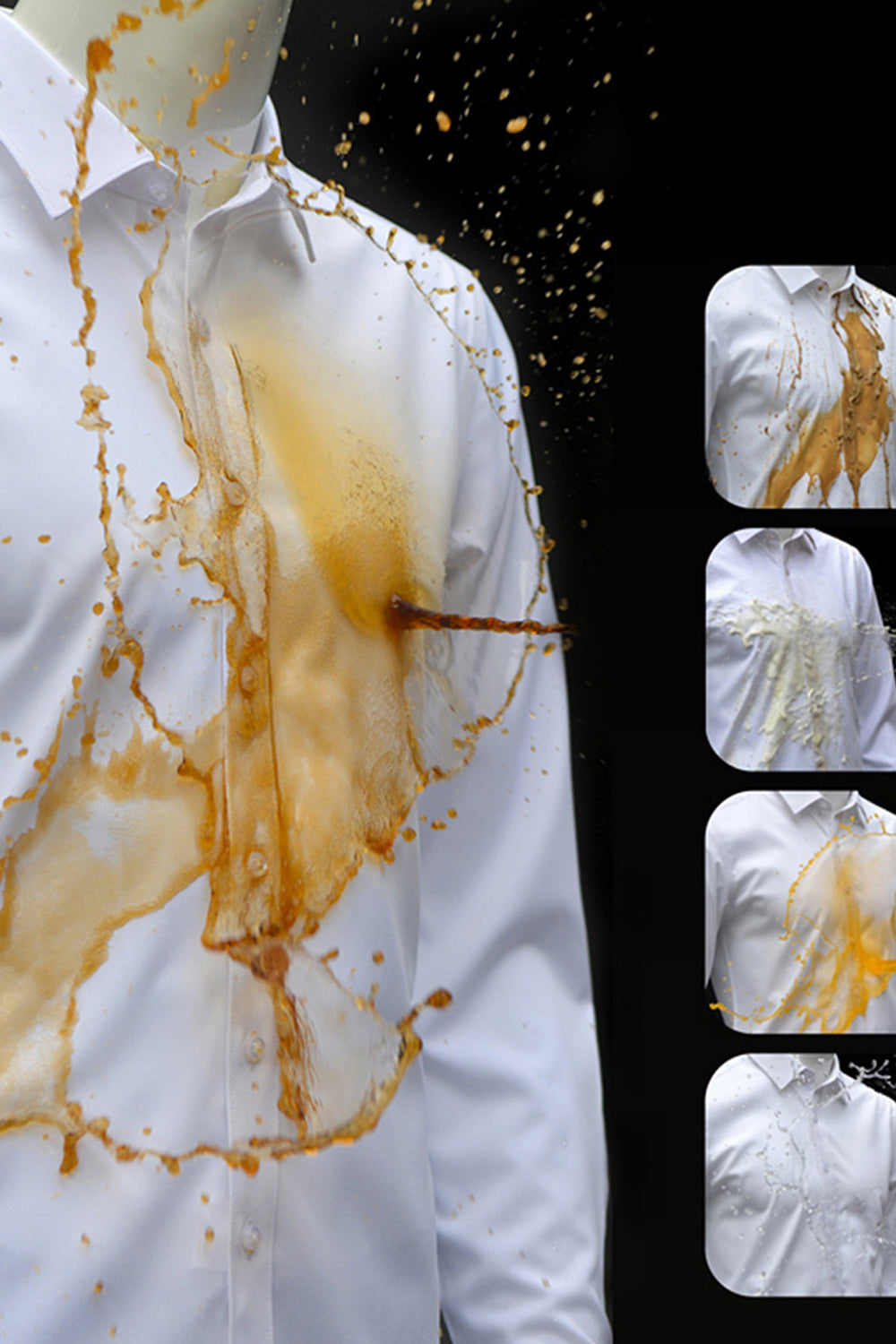 White Solid Classic Long Sleeves Men's Suits Shirt