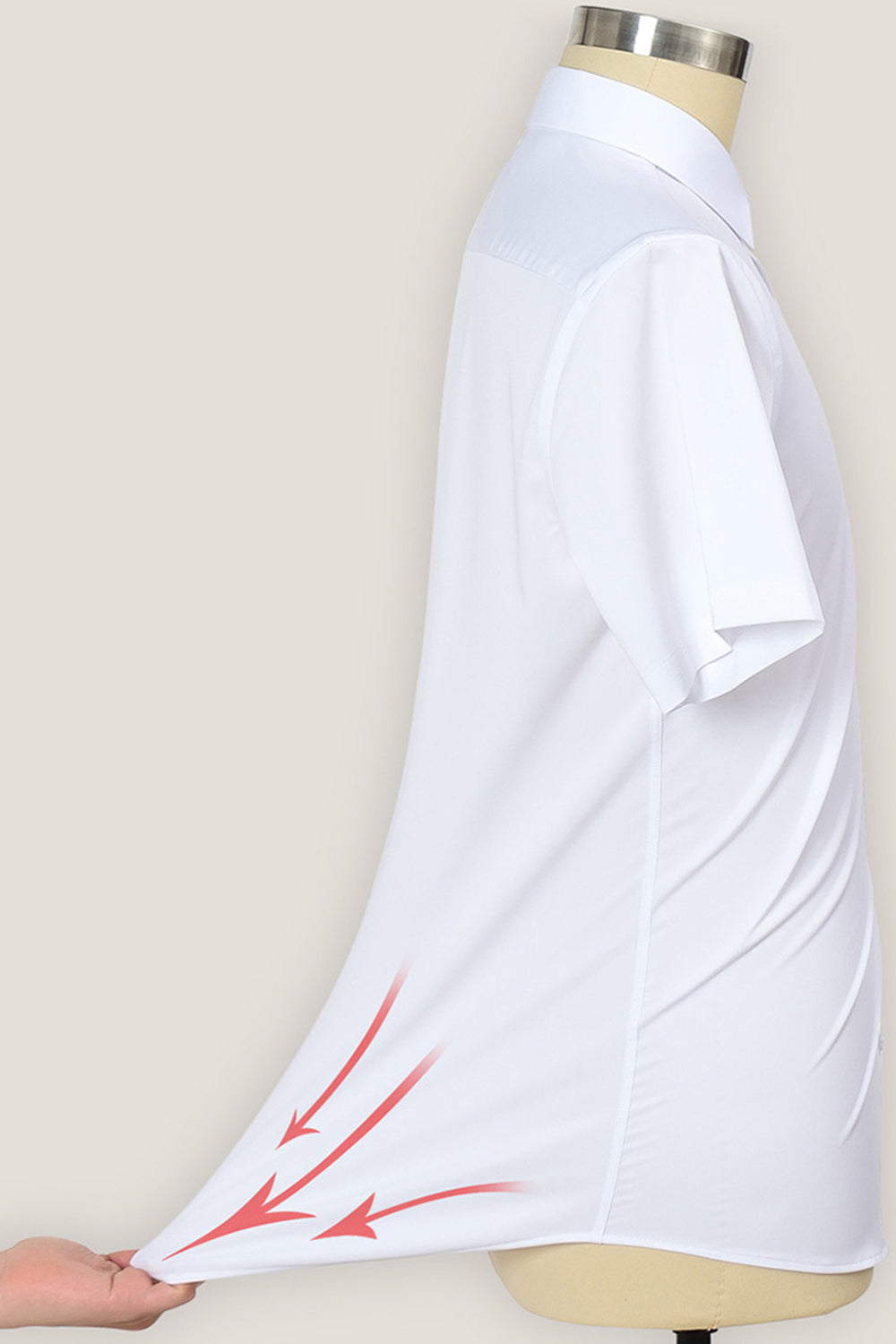 White Solid Classic Long Sleeves Men's Suits Shirt