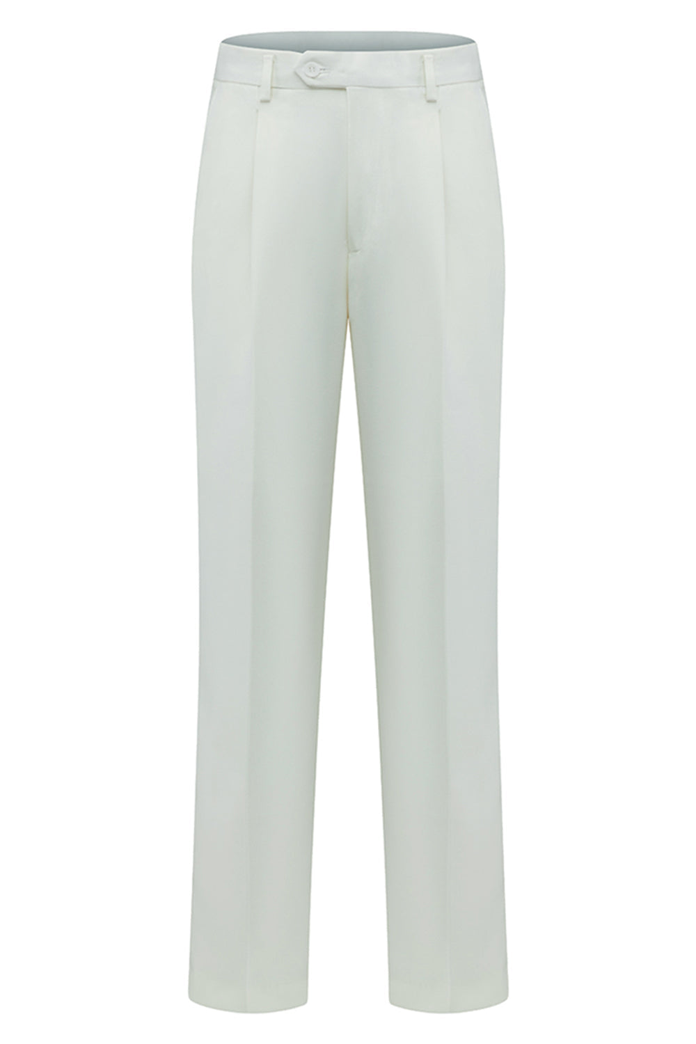 White 2 Piece Double Breasted Peak Lapel Men's Wedding Suits