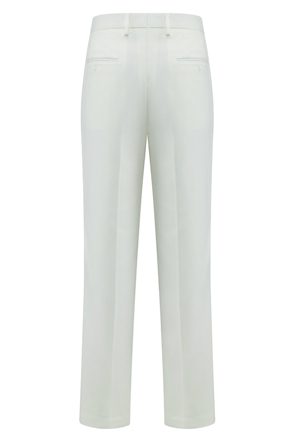White 2 Piece Double Breasted Peak Lapel Men's Wedding Suits