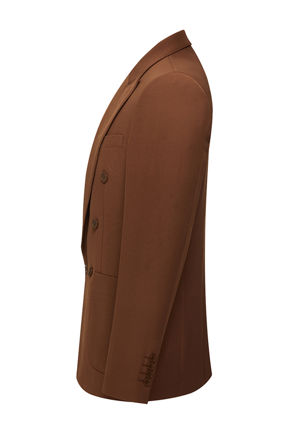 Costumes de cérémonie pour homme, 2 pièces, coupe ajustée, à revers pointus et double boutonnage, de couleur kaki