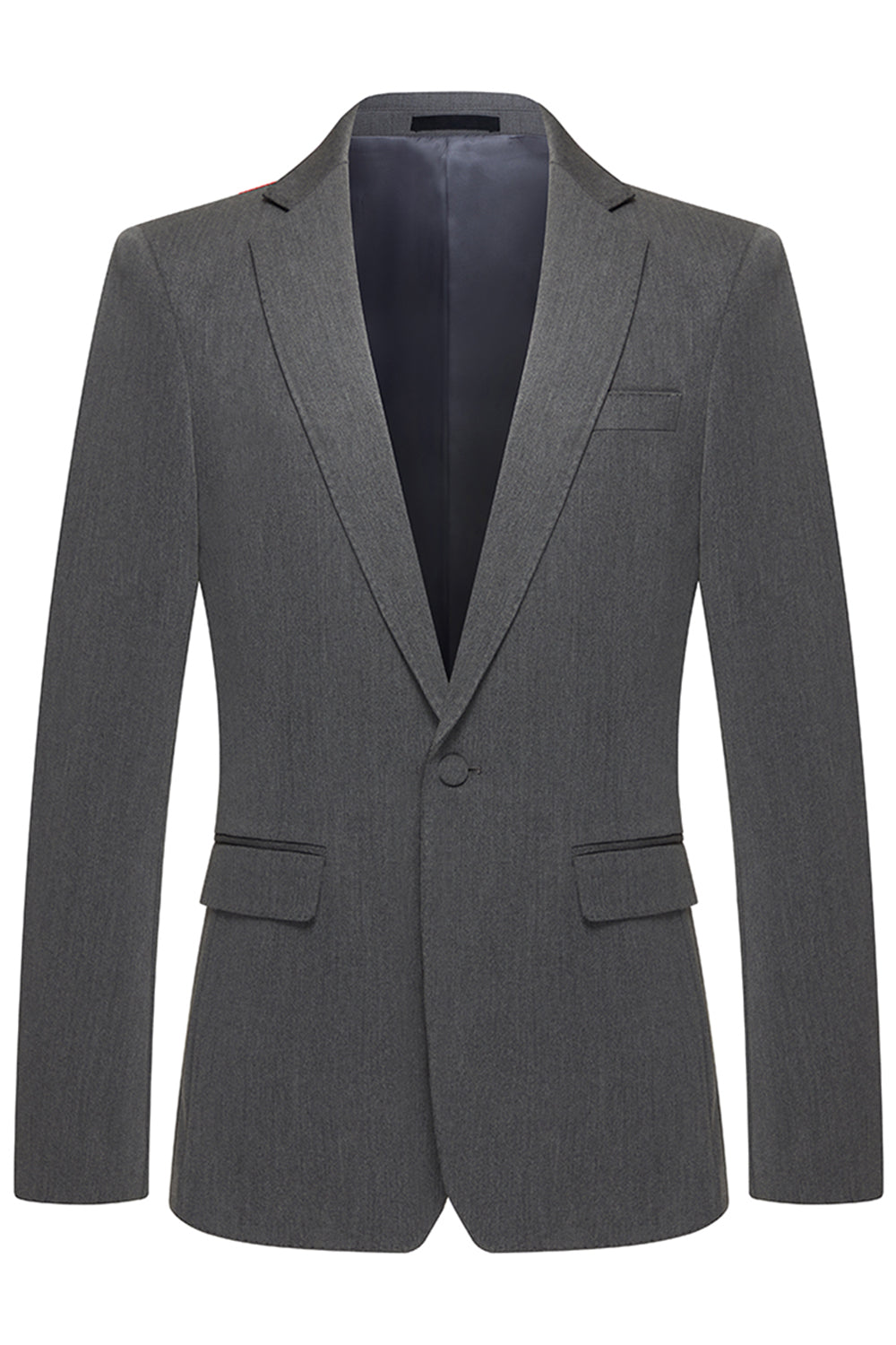 Costumes gris 3 pièces à revers crantés pour hommes