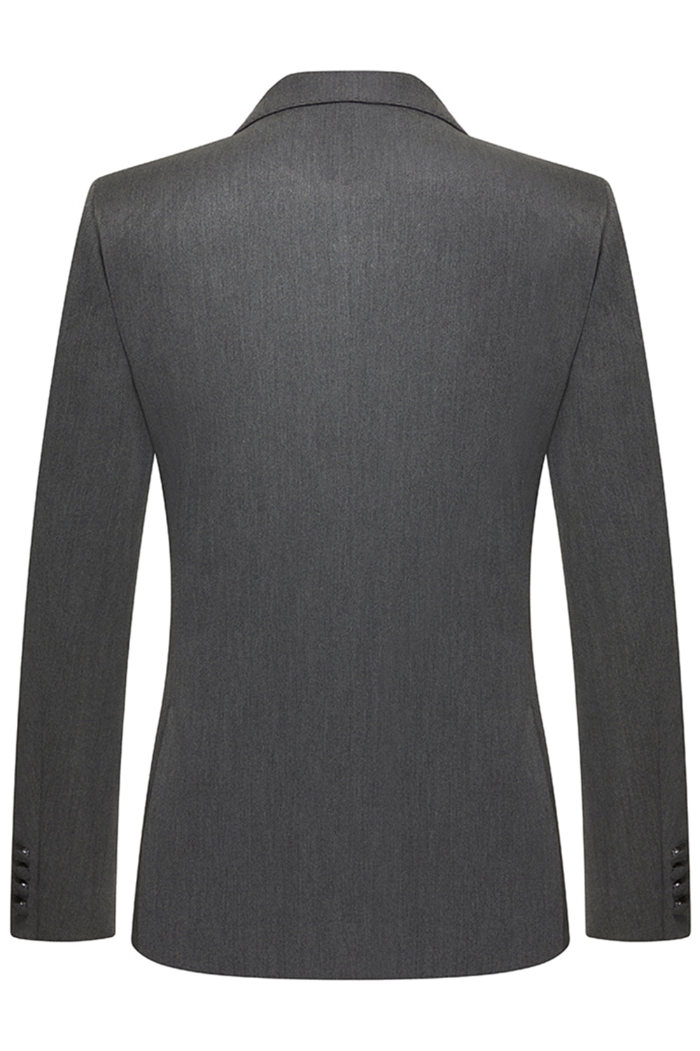 Costumes gris 3 pièces à revers crantés pour hommes