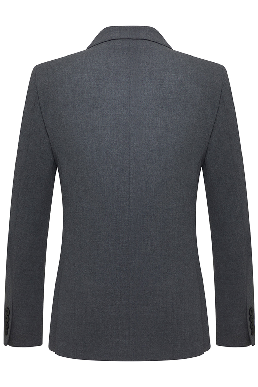 Slim Fit Peak Lapel Men's 3 Piece Grey Suits
