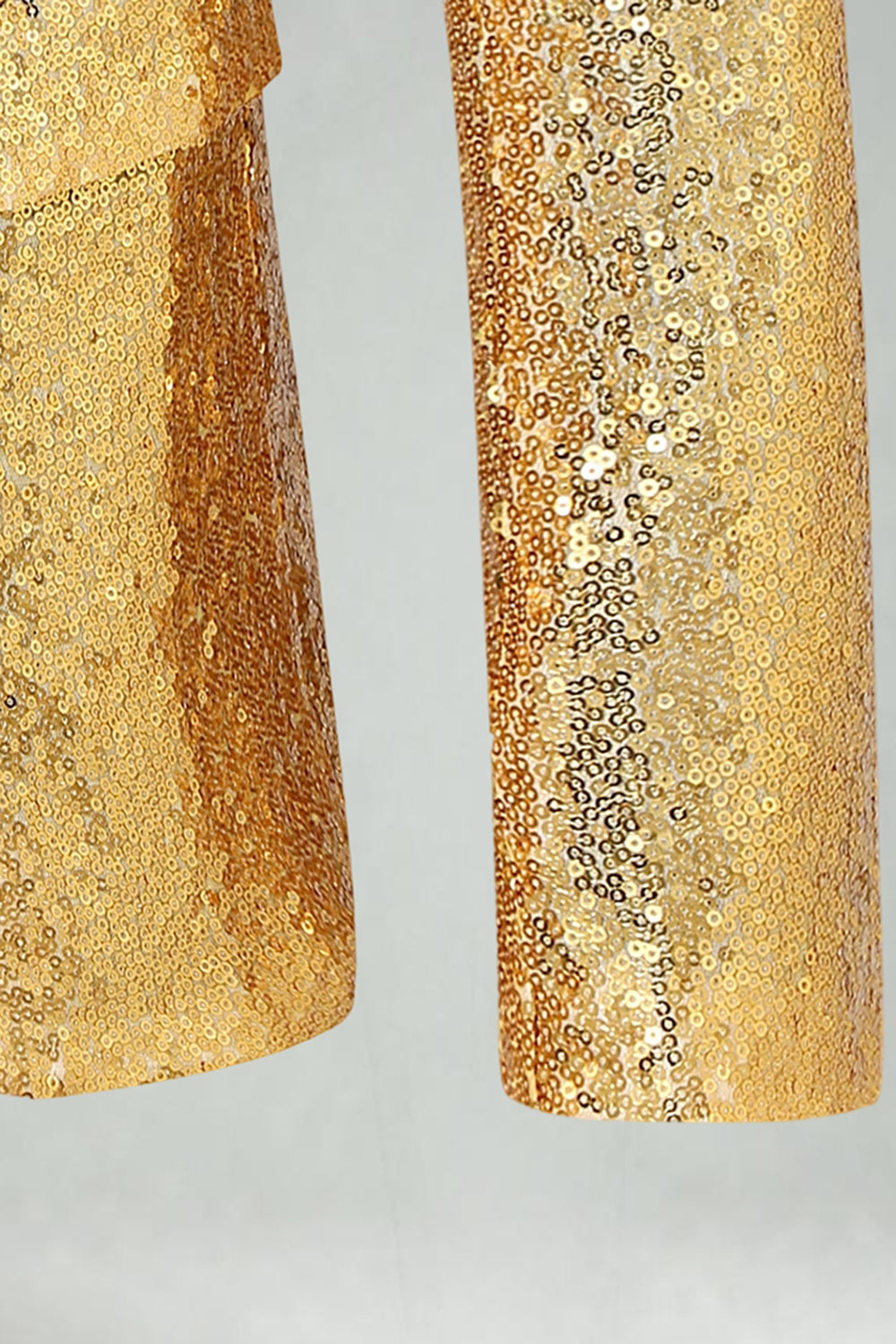 Sparkly Gold Peak Lapel Men's Prom Blazer