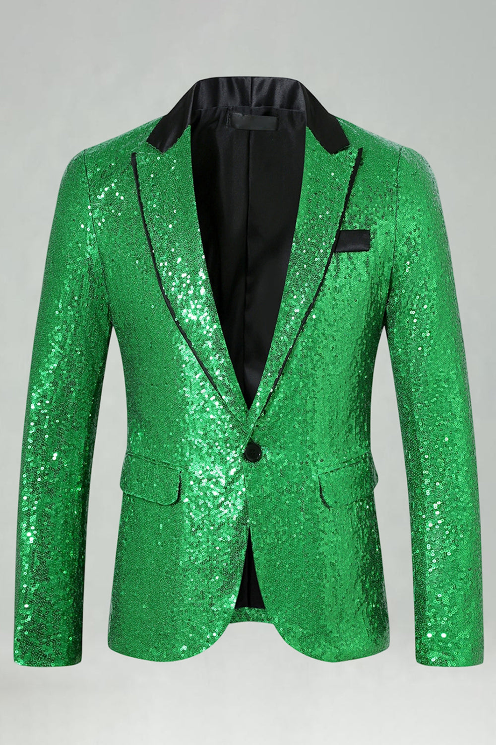 Sparkly Gold Peak Lapel Men's Prom Blazer
