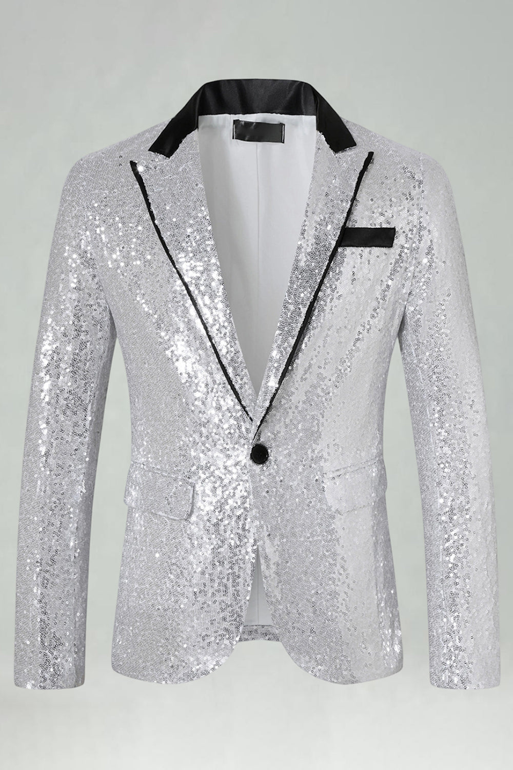 Sparkly Gold Peak Lapel Men's Prom Blazer