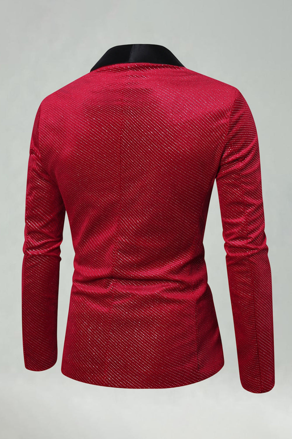 Blazer de bal homme avec revers châle perlé et un bouton
