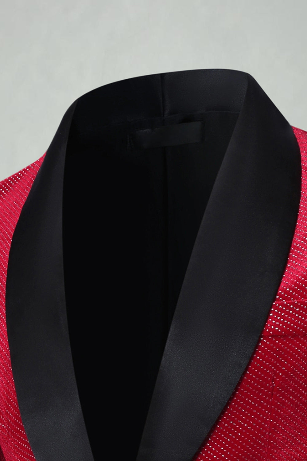 Blazer de bal homme avec revers châle perlé et un bouton