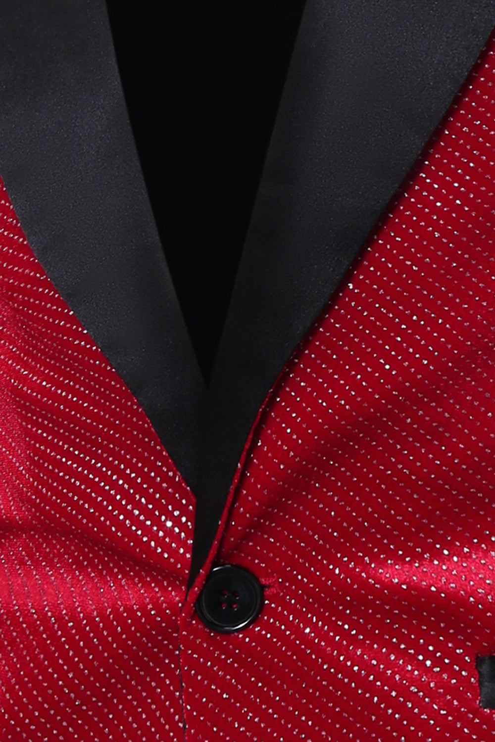 Blazer de bal homme avec revers châle perlé et un bouton