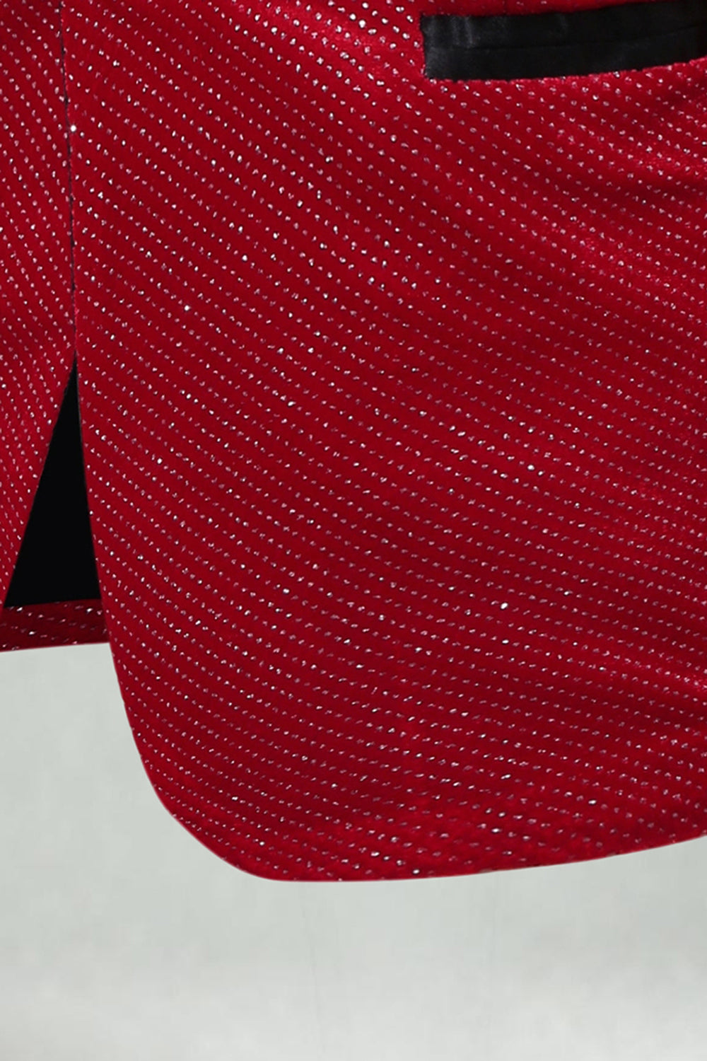 Blazer de bal homme avec revers châle perlé et un bouton