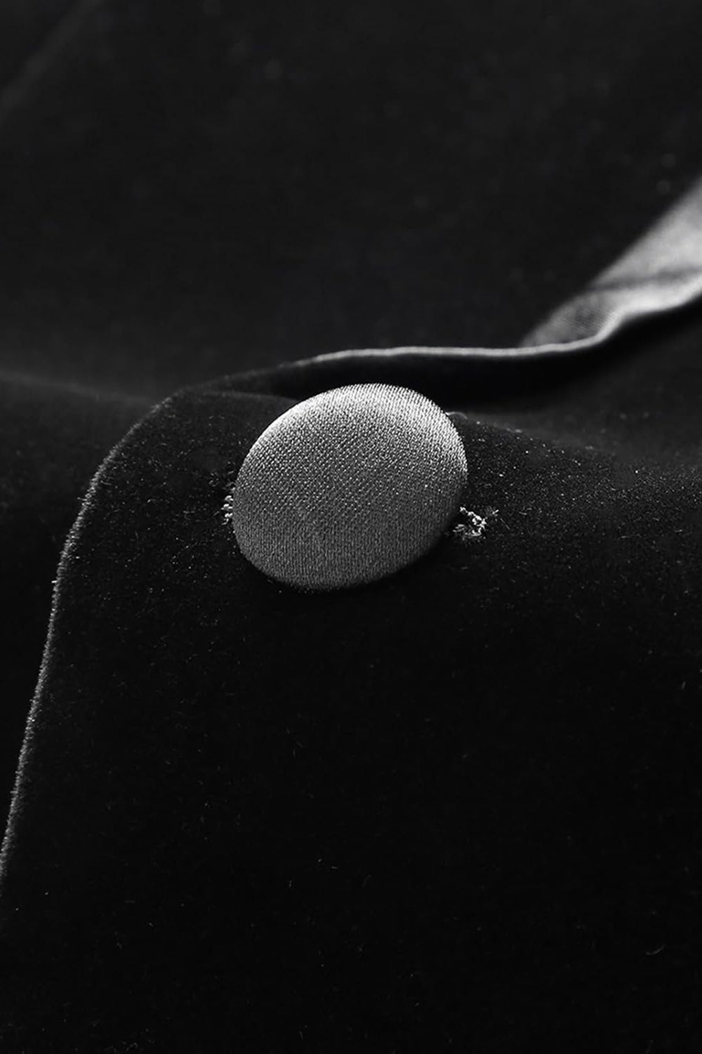 Black Velvet Peaked Lapel Formal Blazer