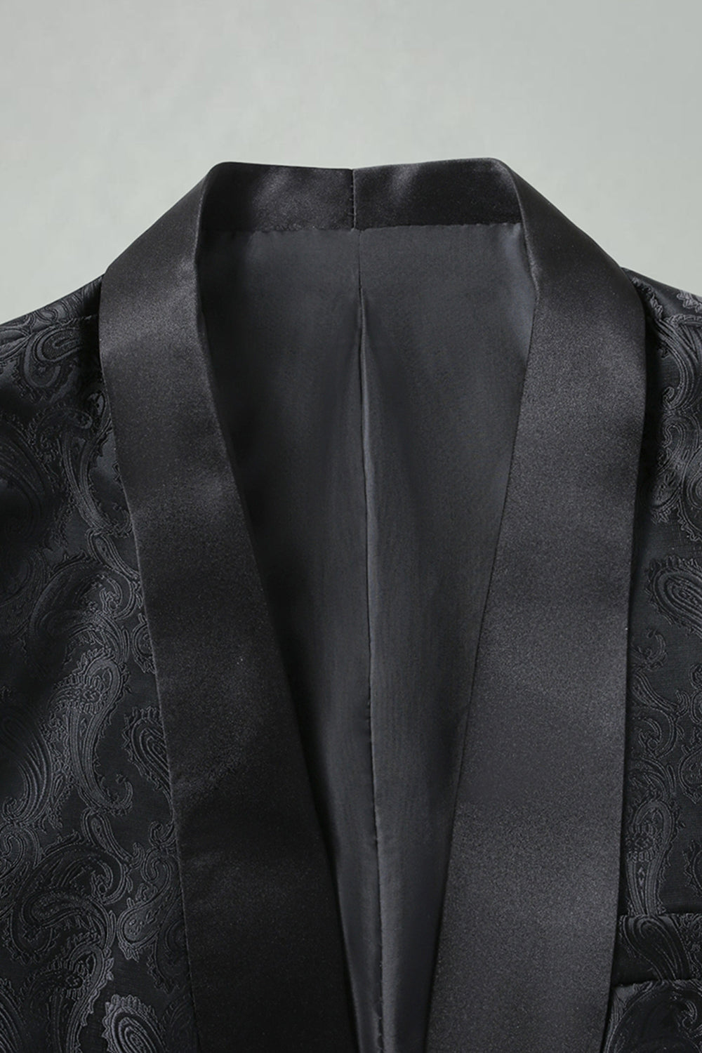 Black Shawl Lapel Single Buckle Men's Prom Blazer