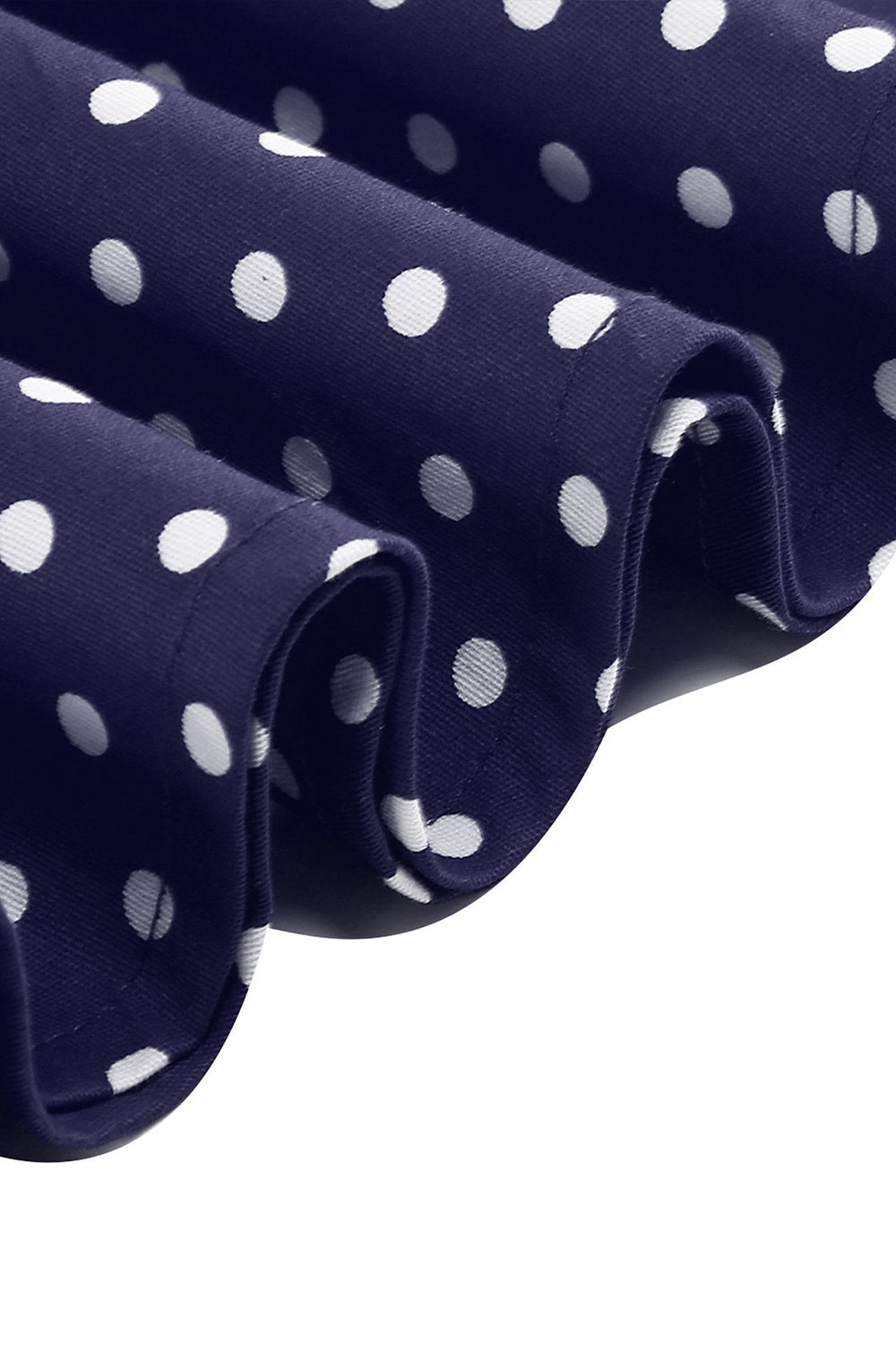 Halter Polka Dots Royal Blue A Line 1950s Dress