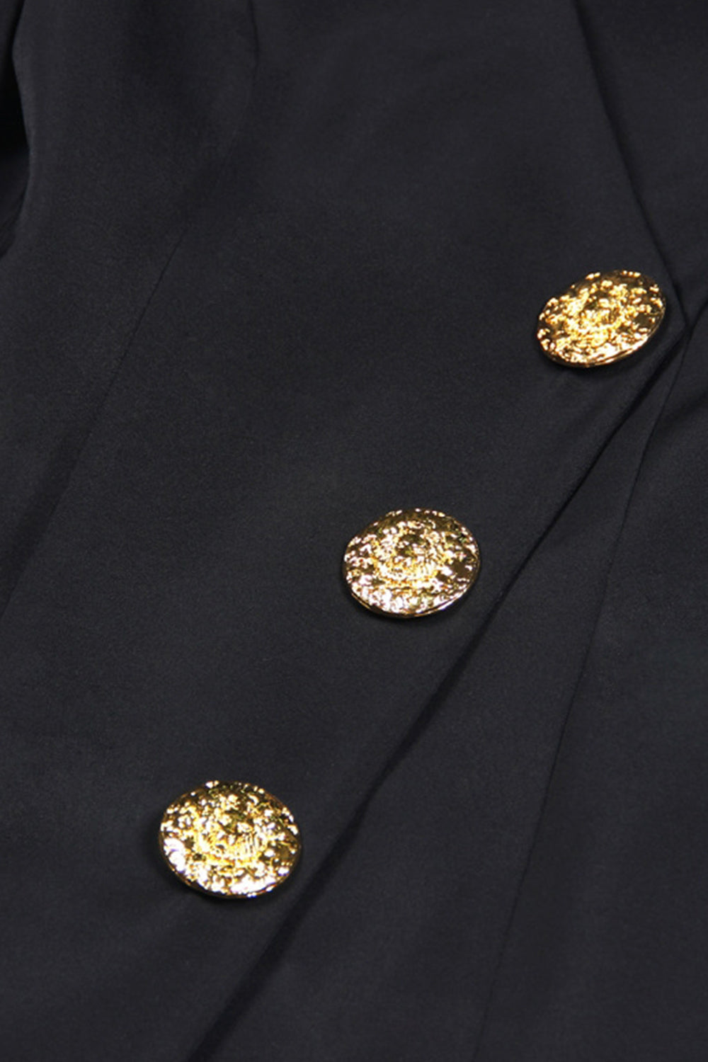 Black V-Neck Satin Women's Blazer