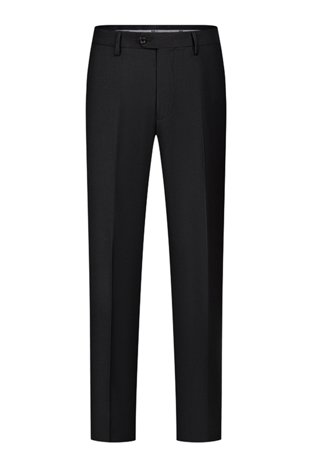 2 Piece Black Peaked Lapel Double Breasted Men's Suits with Sleeves