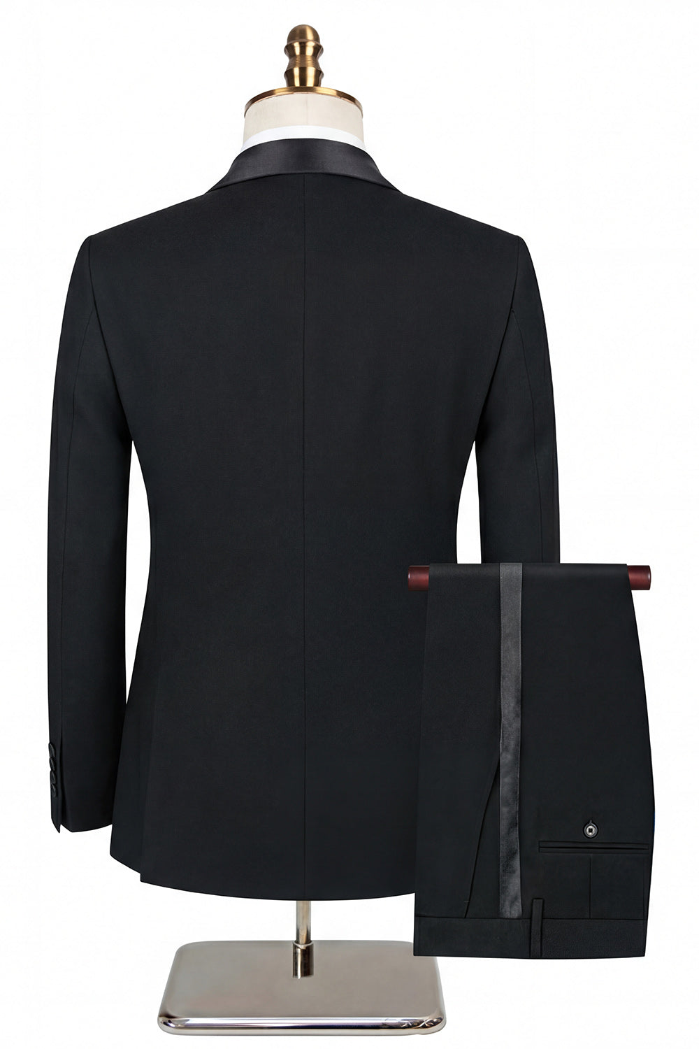 Black 2-piece Shawl Lapel Double-Breasted Men's Suits