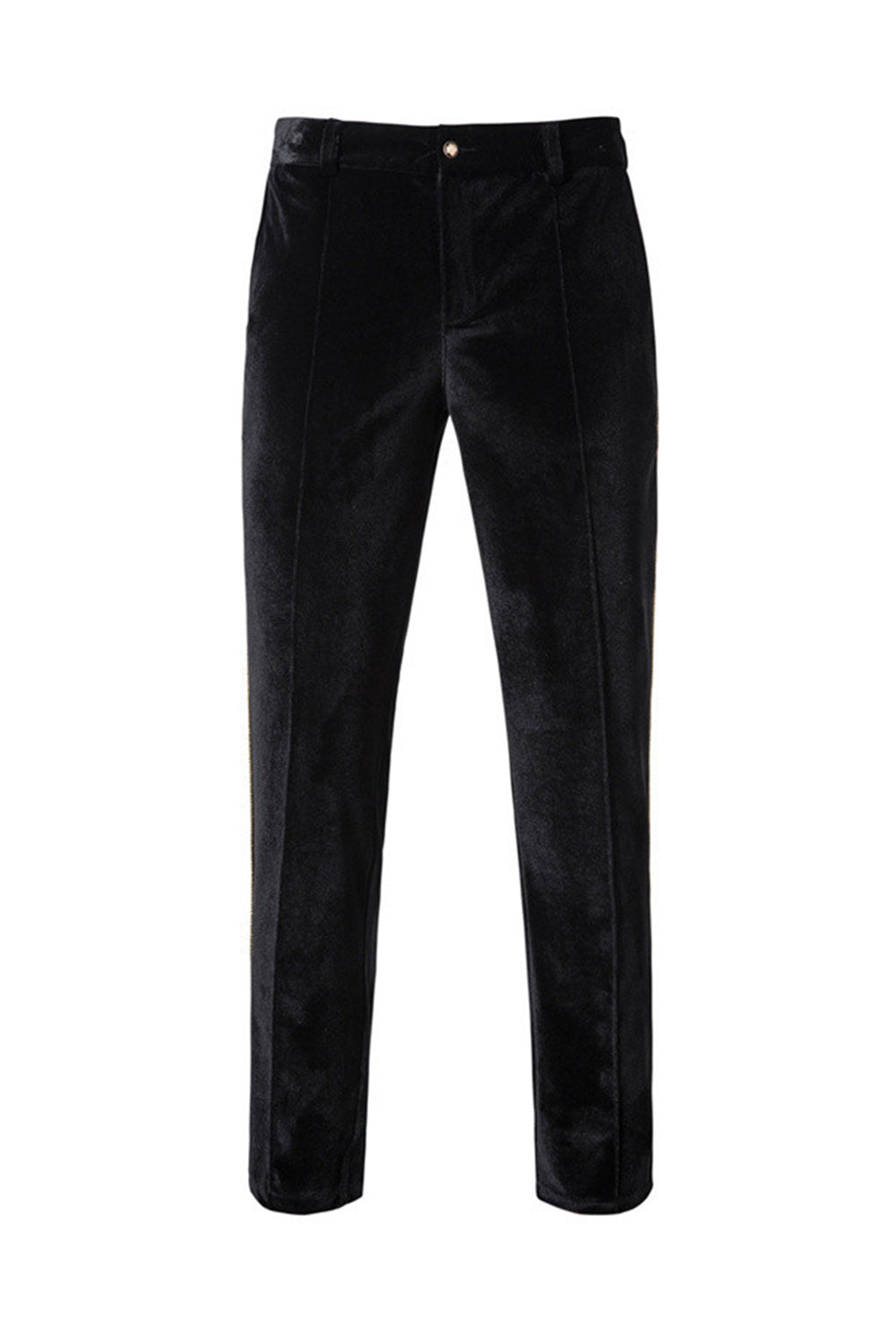 Black Velvet Notched Lapel Double-Breasted Men's Suits