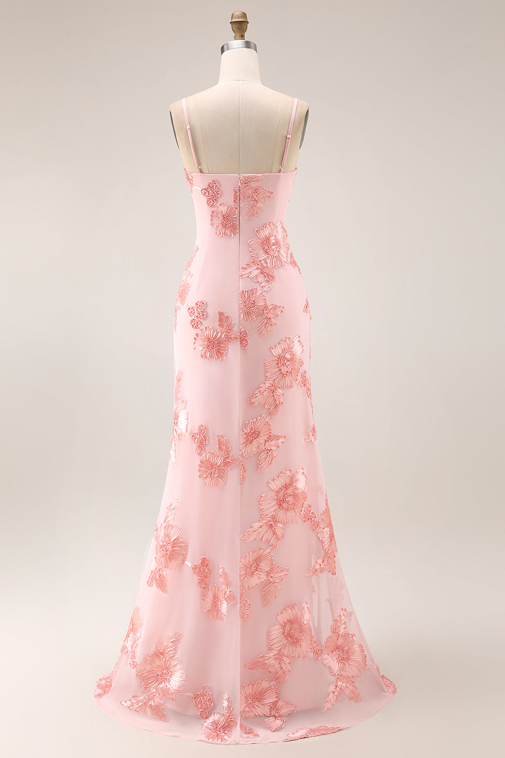 Yellow Sheath Floral Embroidery Long Prom Dress with Ruffle Slit