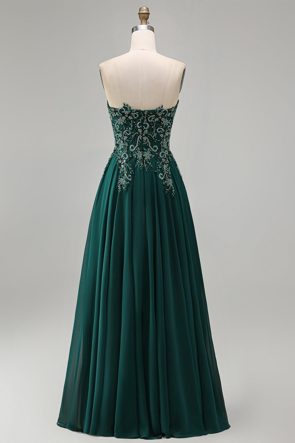 Sweetheart A-Line Dark Green Long Mother of the Bride Dress with Appliques