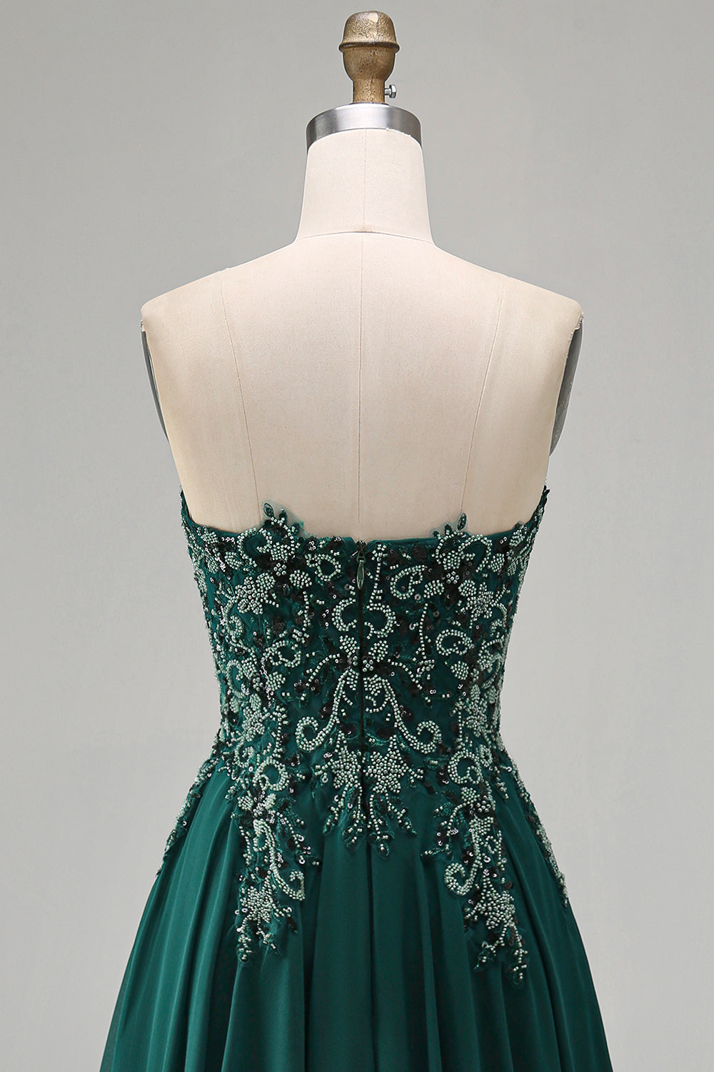 Sweetheart A-Line Dark Green Long Mother of the Bride Dress with Appliques
