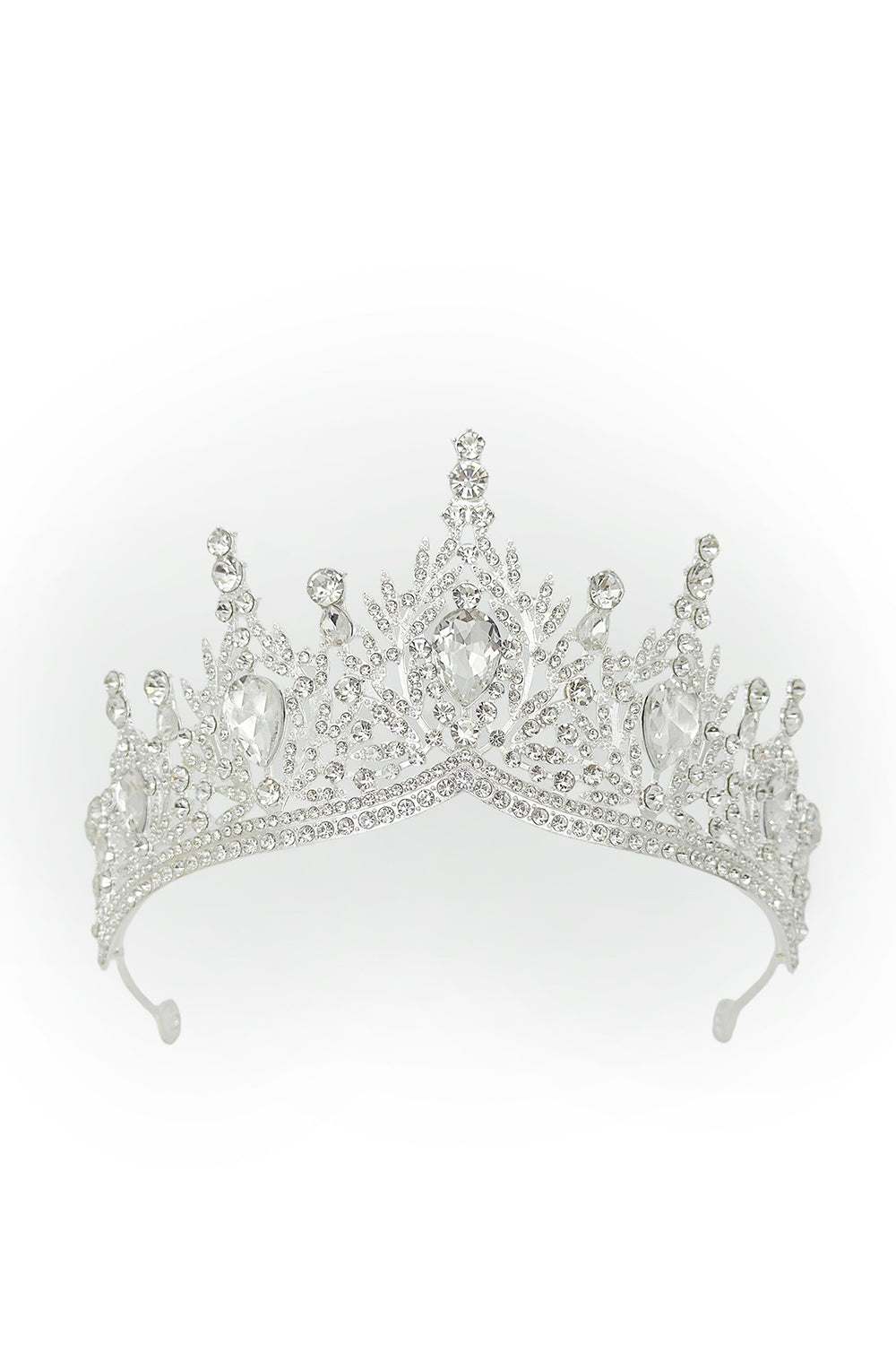 Couronne Diadème de Miss Bal en Cristal Bleu Royal et Doré