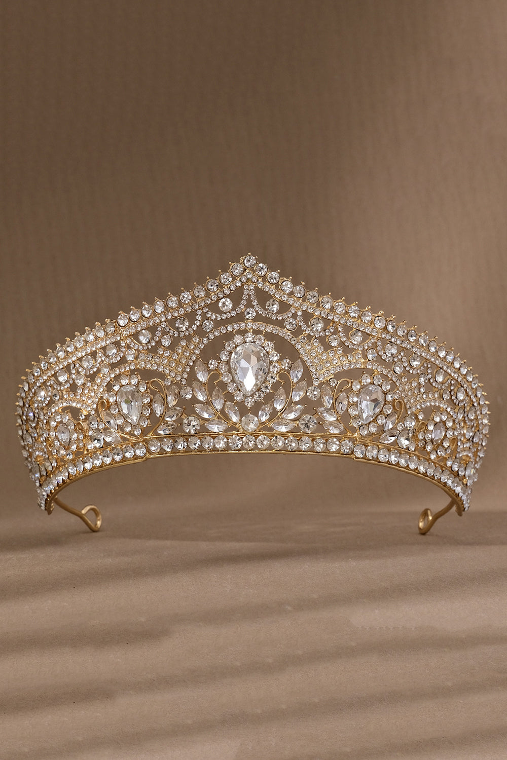 Luxury Crystal Princess Golden Crown Tiara