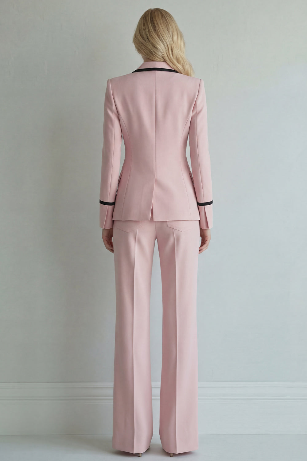 Ivory Peak Lapel Single Breasted 2-Piece Wide Leg Prom Suit