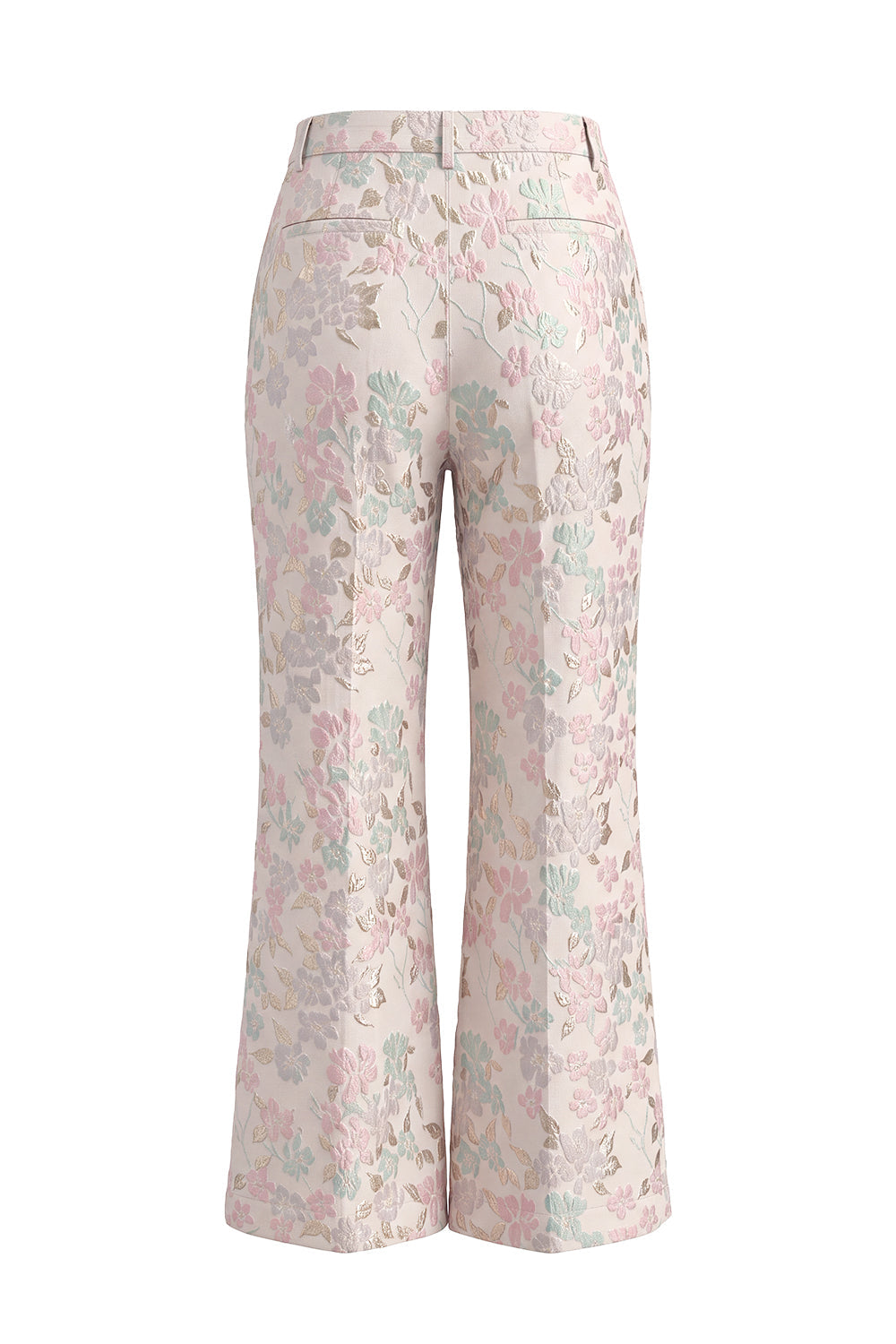 Costumes de bal croisés à revers fleuris bicolores champagne et rose