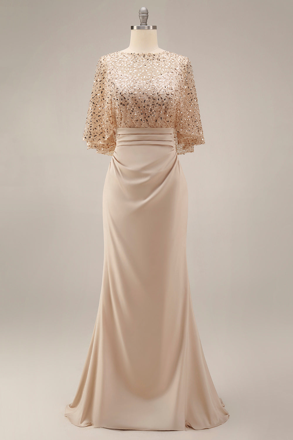 Mermaid Sequin Godmother Long Dress with Pockets
