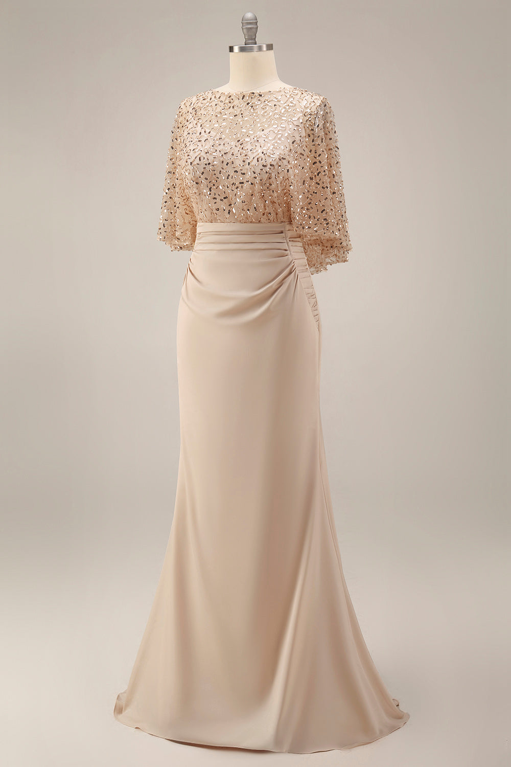 Mermaid Sequin Godmother Long Dress with Pockets