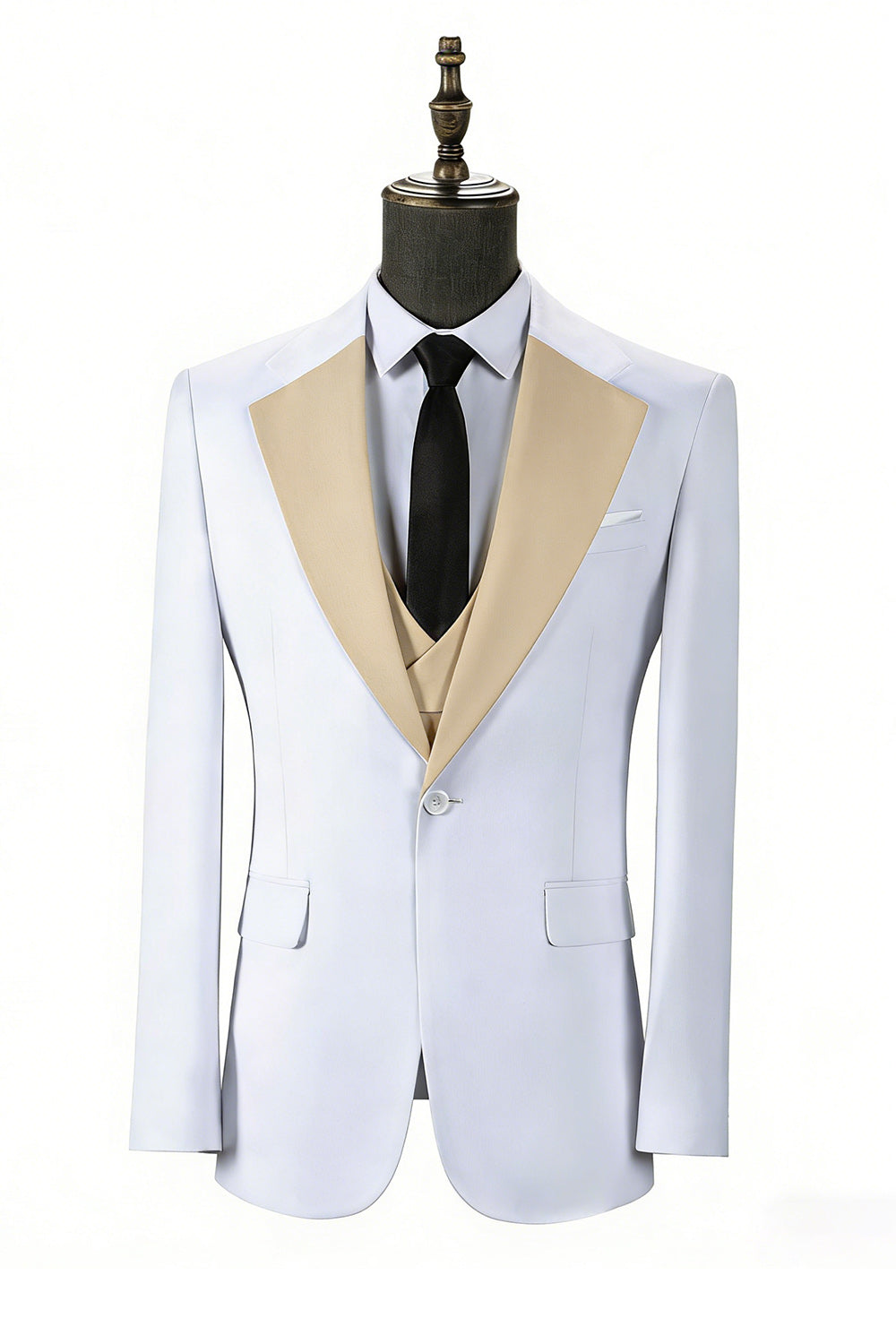 Dark Green 3 Piece One Button Notch Lapel Men's Prom Suits