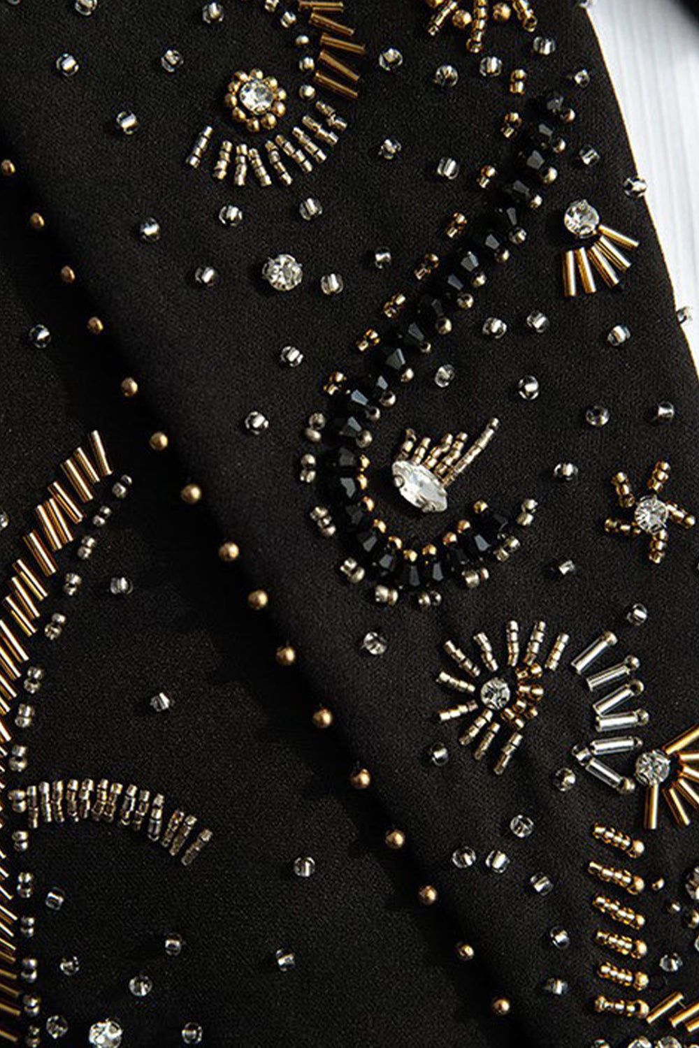 Blazer Homme Noir à un Bouton, Col à Revers Cranté et Perlé
