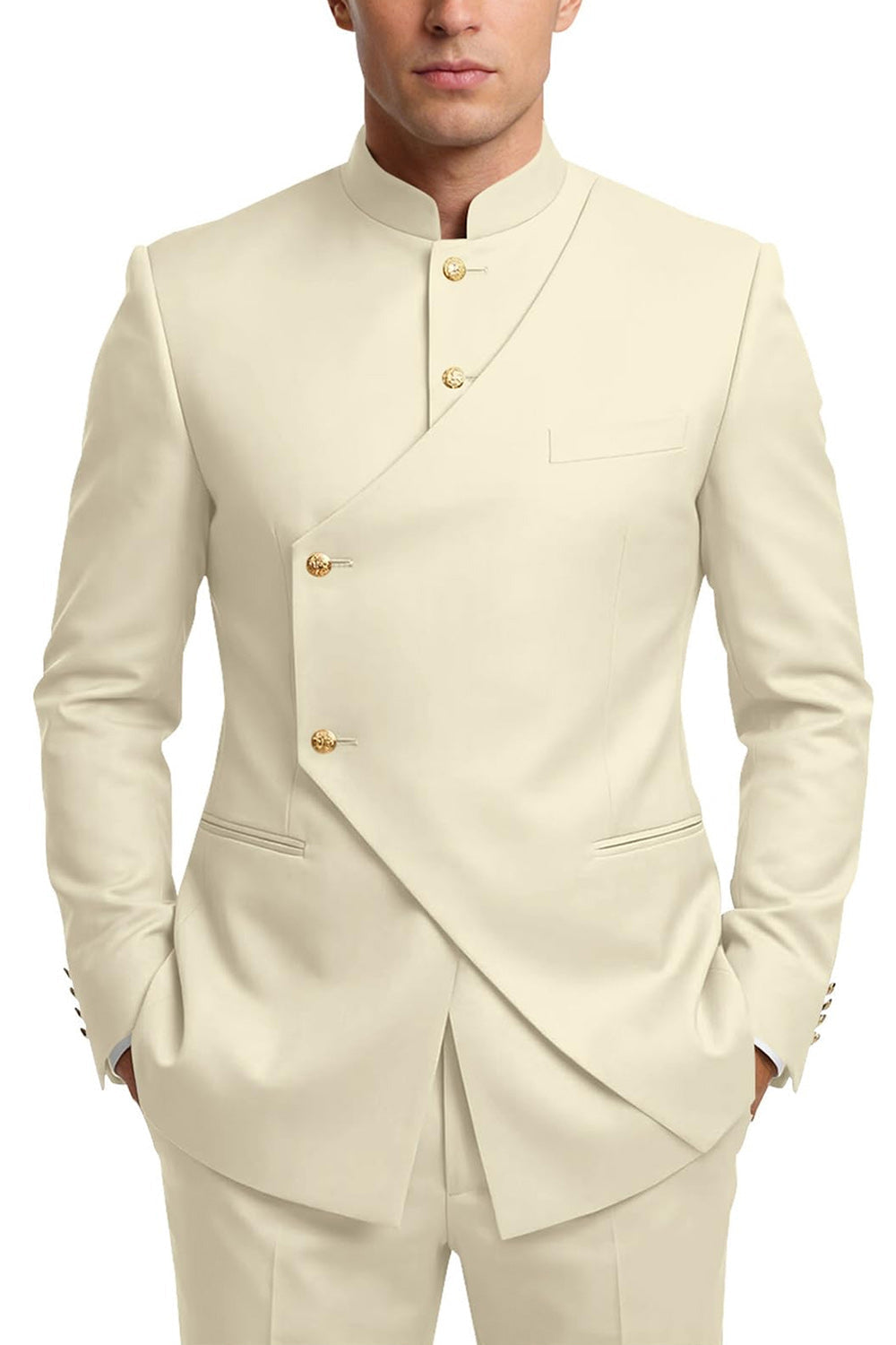Single Breasted Coffee 2 Piece Men's Prom Suits