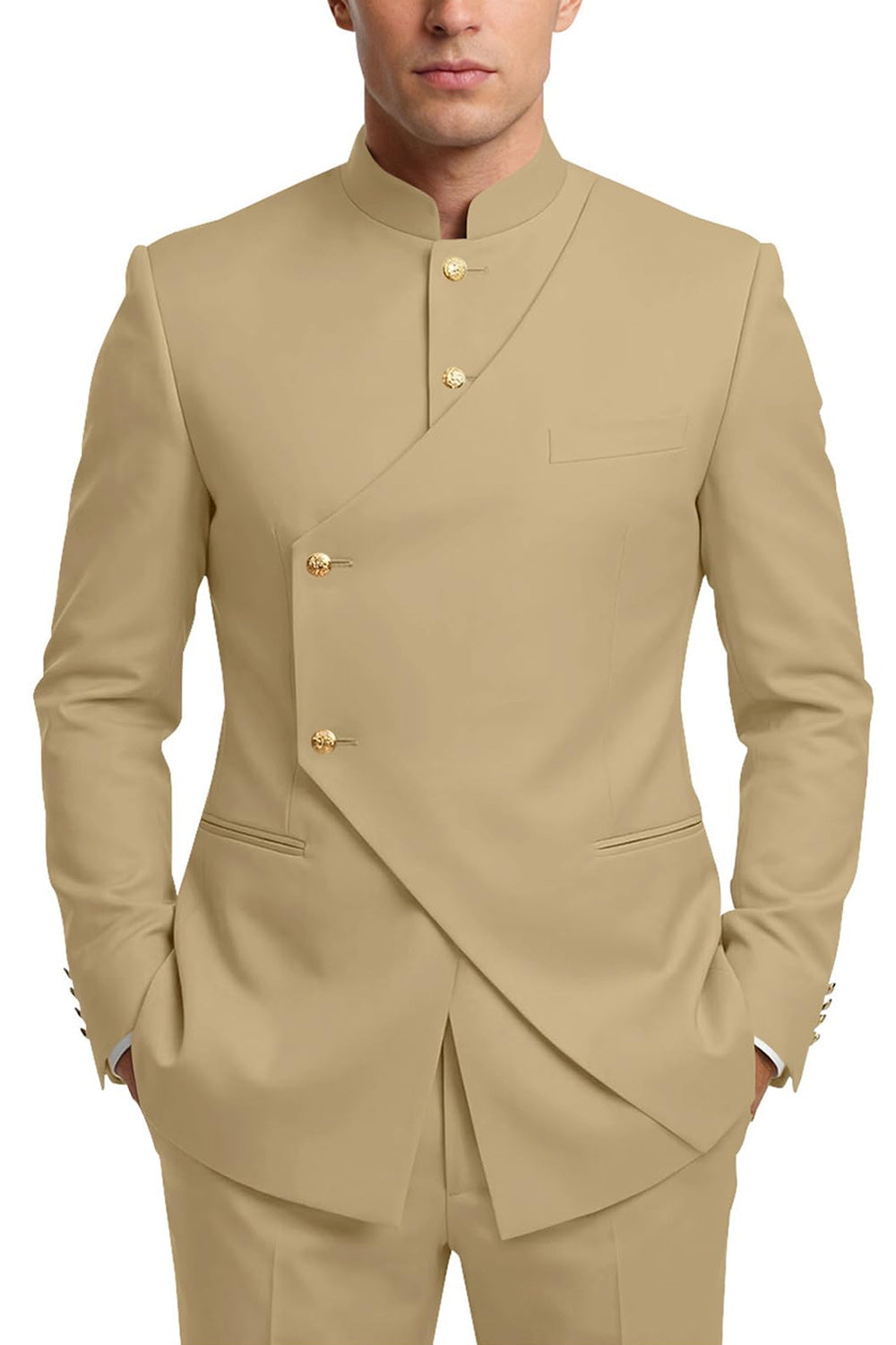 Single Breasted Coffee 2 Piece Men's Prom Suits