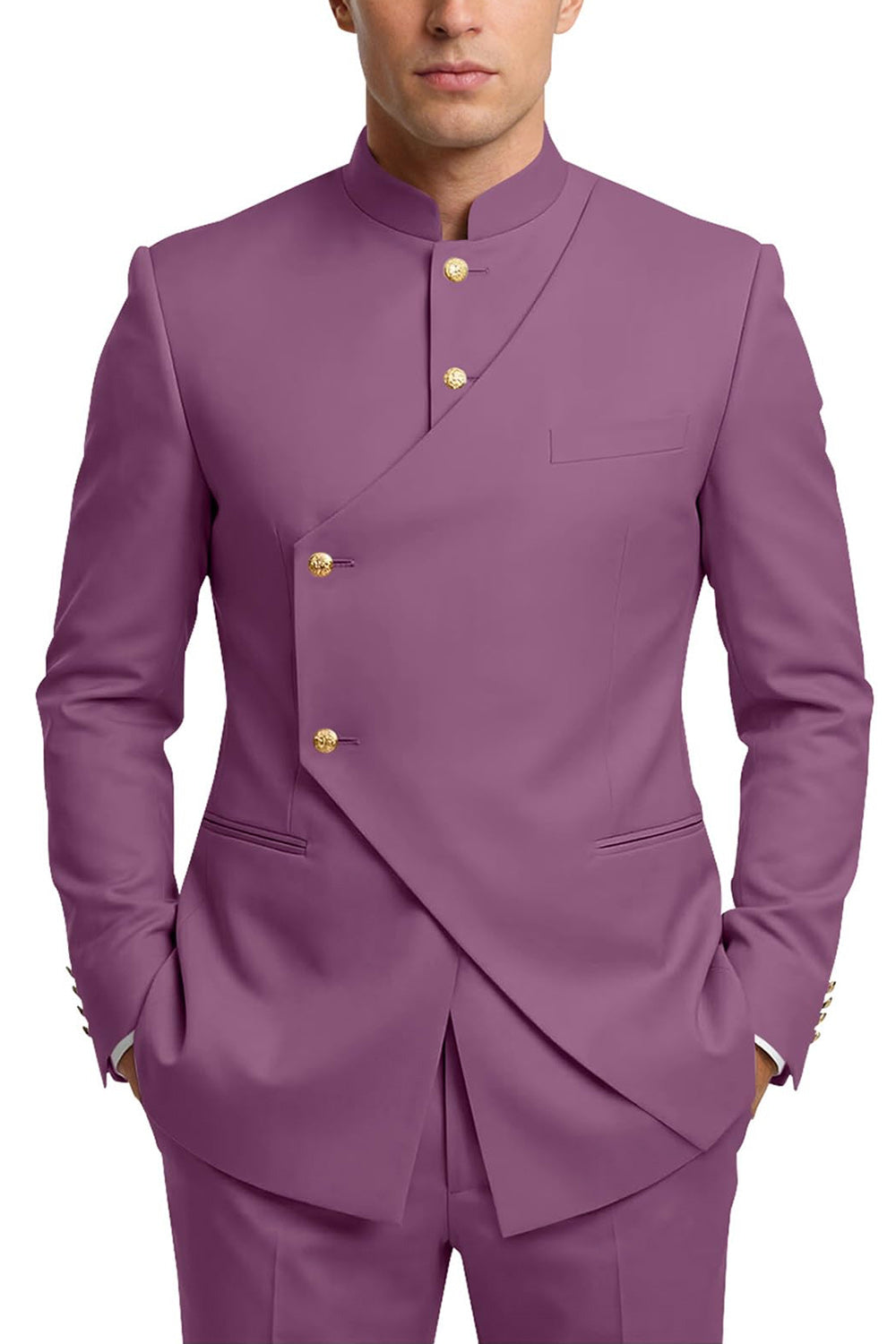 Single Breasted Coffee 2 Piece Men's Prom Suits