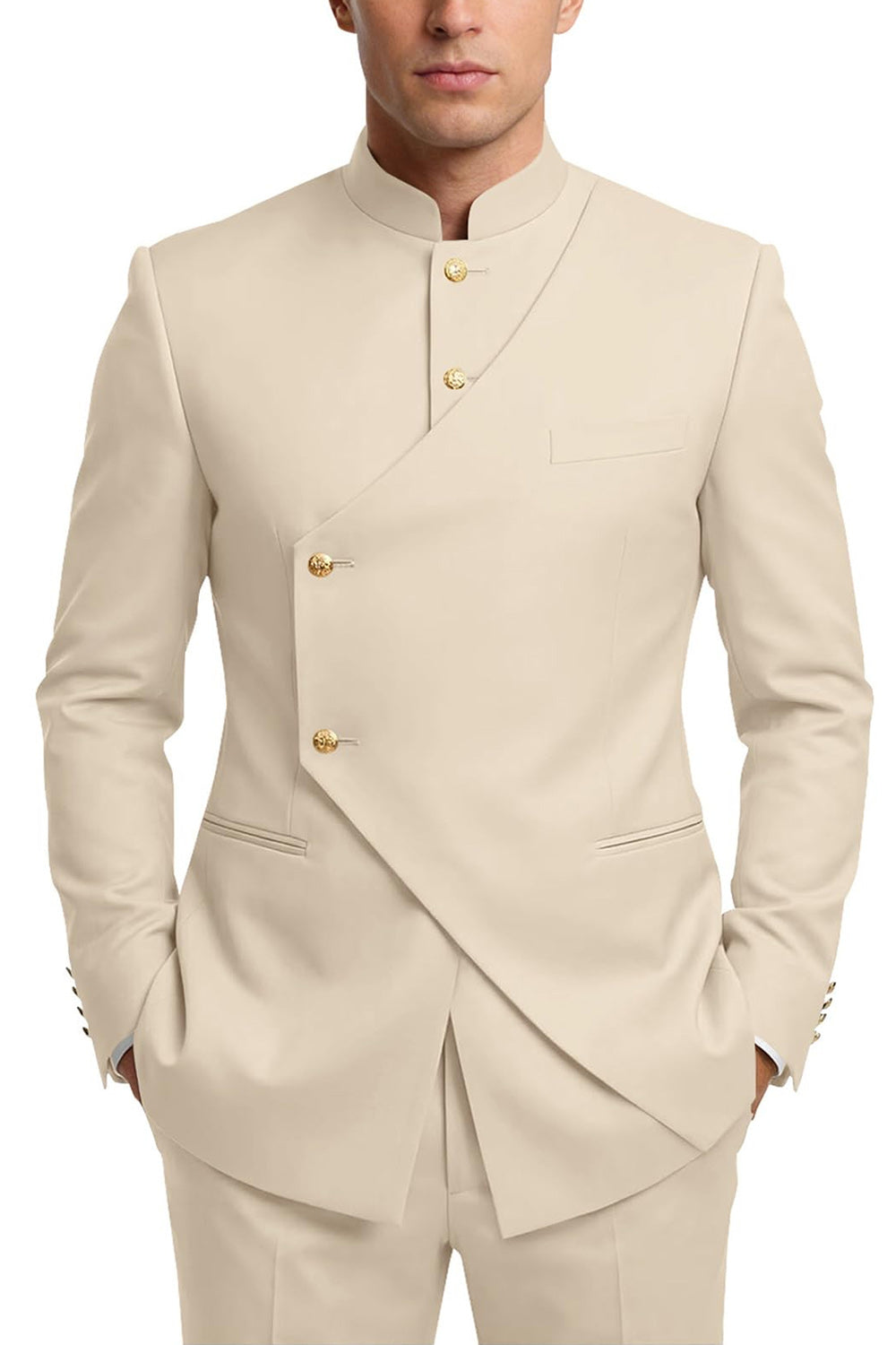 Single Breasted Coffee 2 Piece Men's Prom Suits