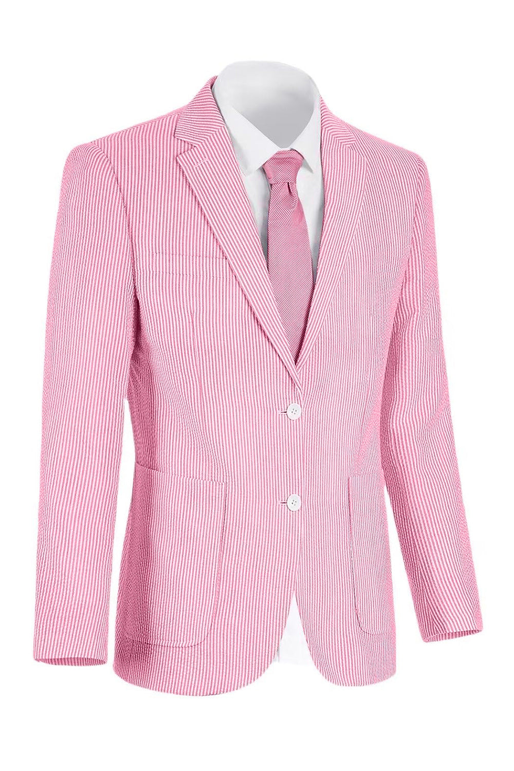 Notch Lapel Light Blue Single Breasted Men's Jacket
