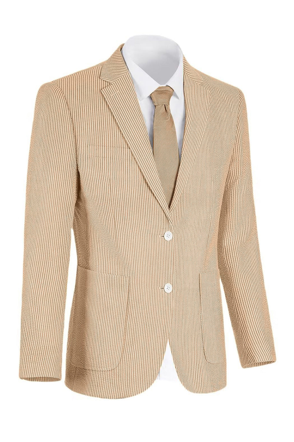 Notch Lapel Light Blue Single Breasted Men's Jacket