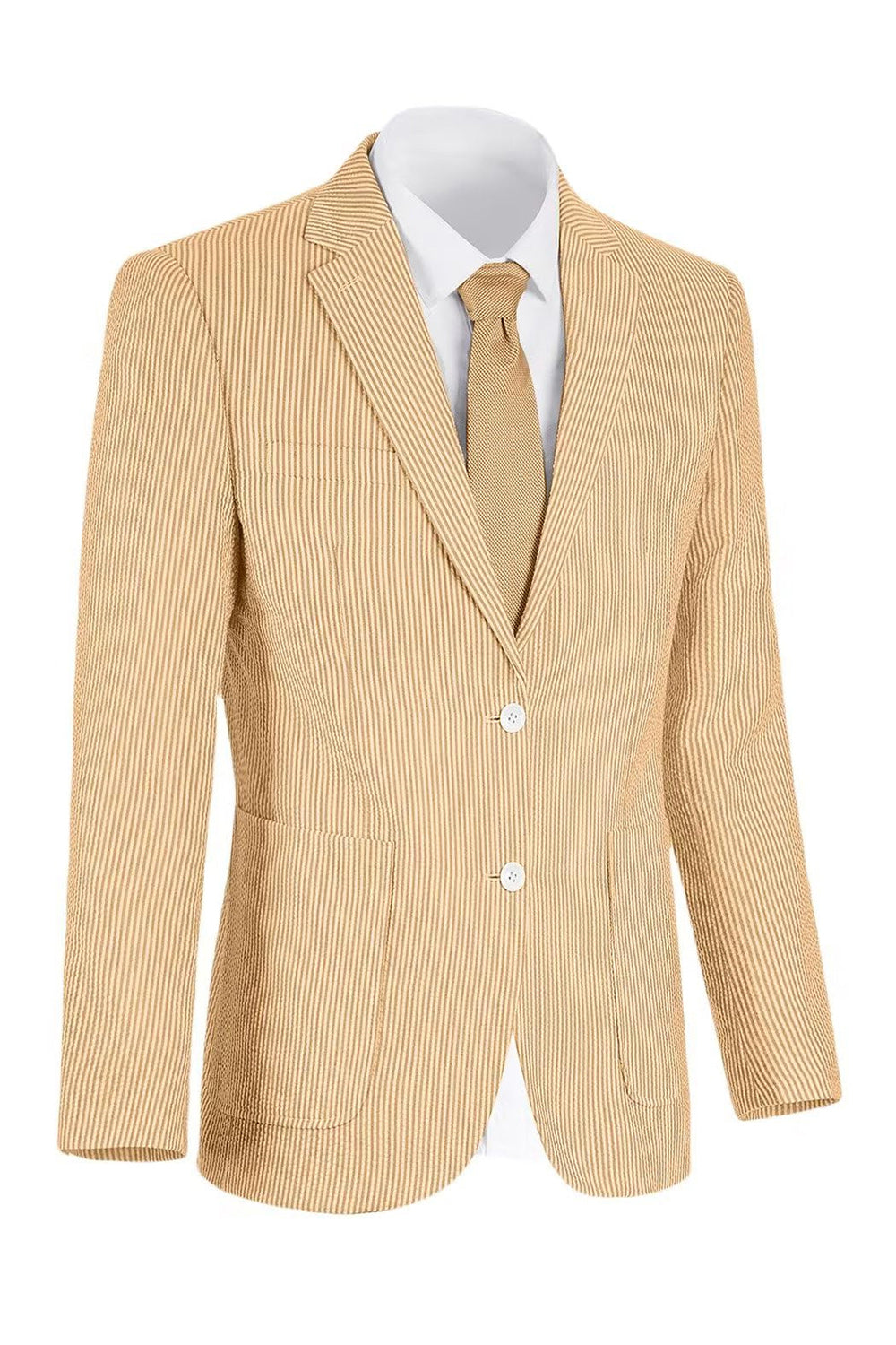 Notch Lapel Light Blue Single Breasted Men's Jacket