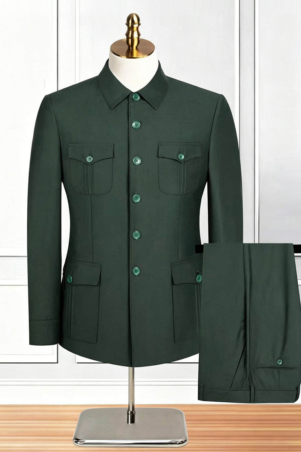 Black Single Breasted 2 Piece Men's Suits