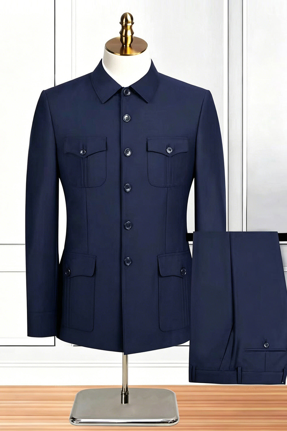 Black Single Breasted 2 Piece Men's Suits