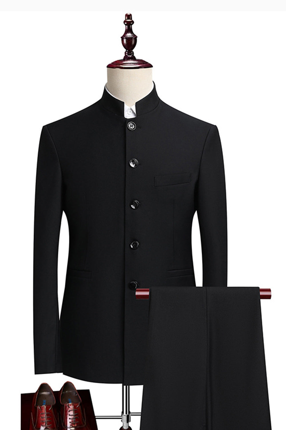 Single Breasted Black 2 Piece Men's Prom Suits