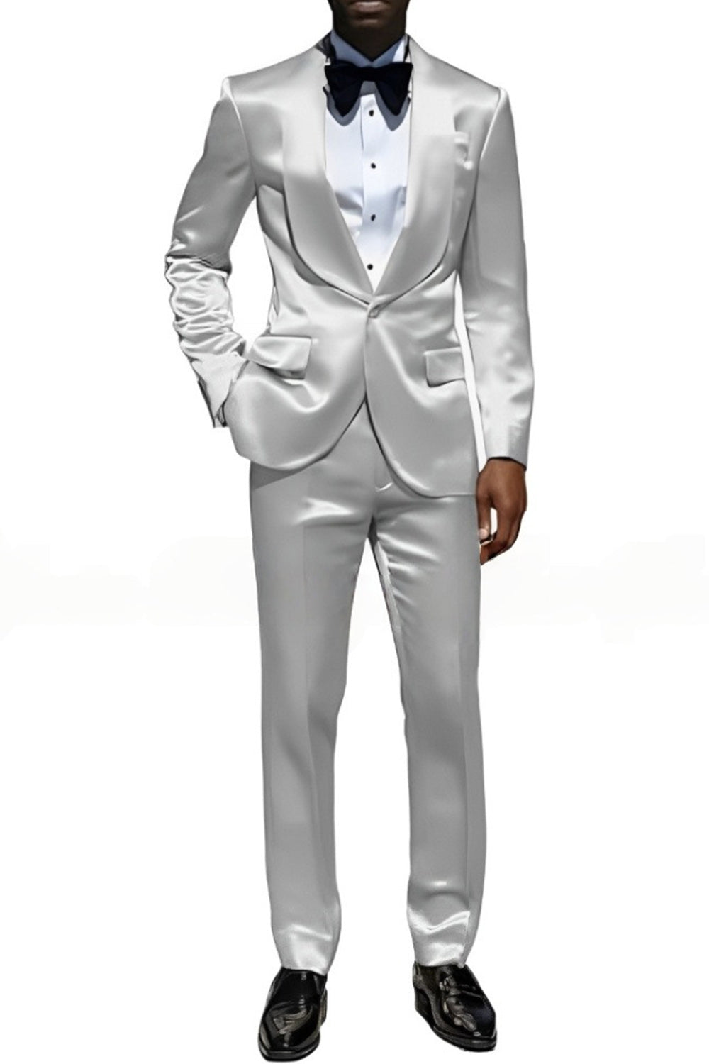 2 Piece Champagne Shawl Lapel One Button Men's Prom Suits