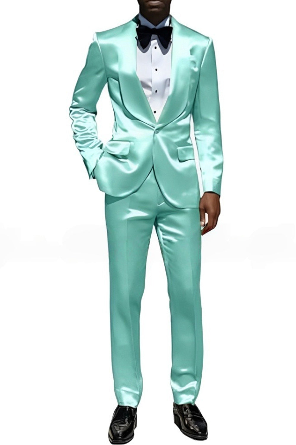 2 Piece Champagne Shawl Lapel One Button Men's Prom Suits